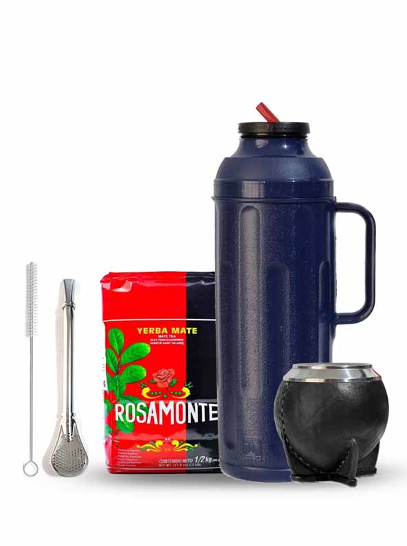 kit para yerba mate torpedo negro