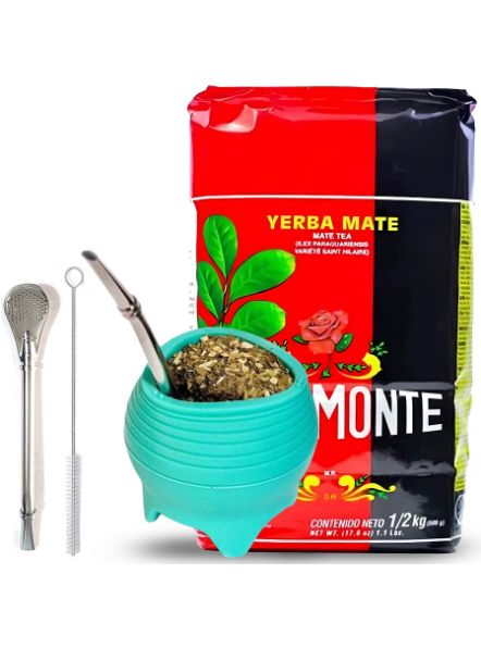 pack para yerba mate argentina silicona celeste